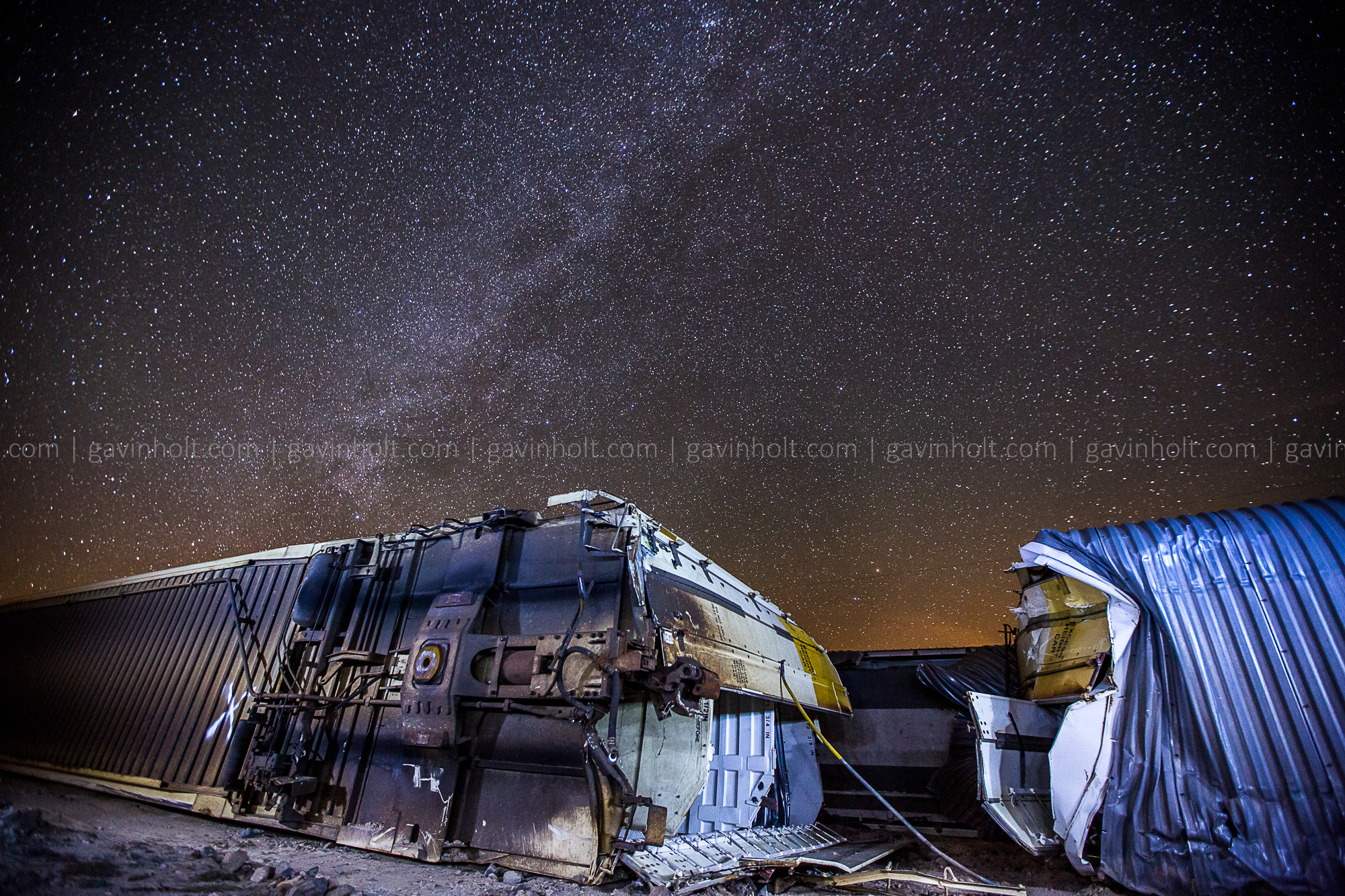 Train in the Mojave Desert